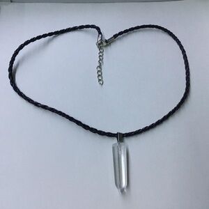 Chic Black and Silver Crystal Necklace